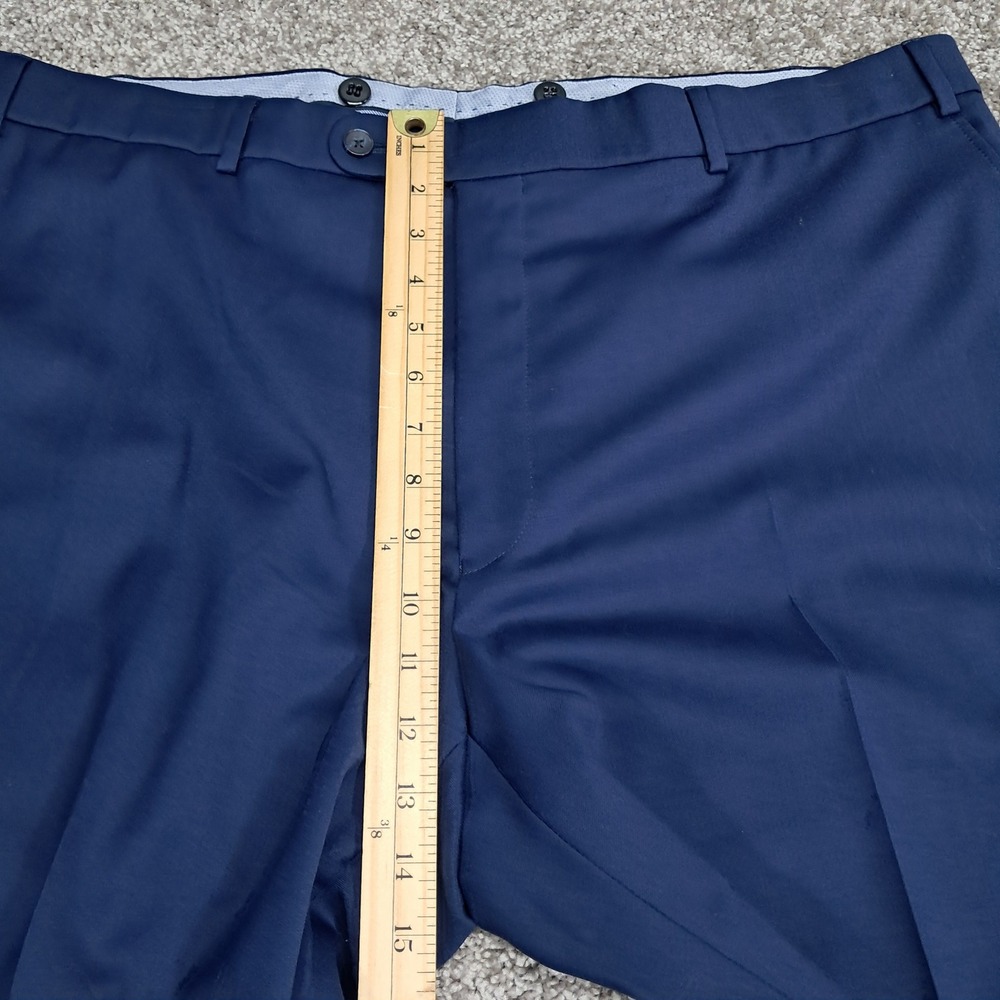 Ballin Comfort-EZE Mens Navy‎ Blue 100 Wool Dress Pants Made in Canada 42x26 - Picture 9 of 12